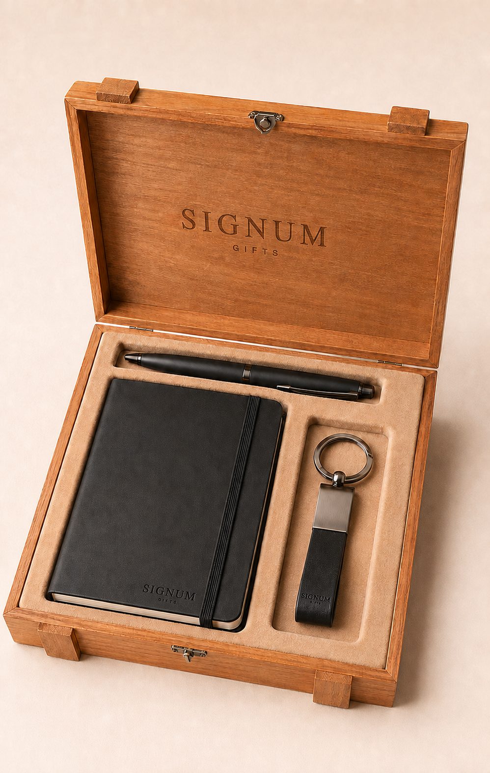 Kit Signum Presença em caixa de madeira